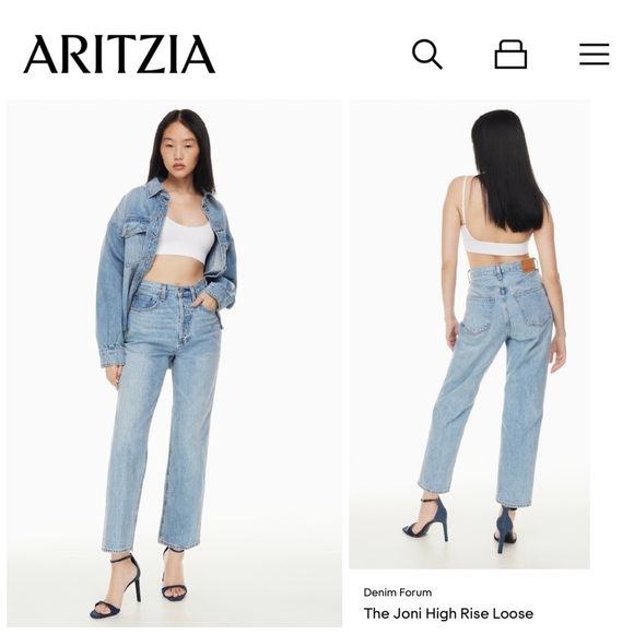 Denim Forum Sz 24 The Joni High Rise Loose Jeans 29L from Aritzia in Size 24 - Picture 16 of 16